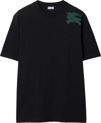 Burberry Equestrian Knight cotton T-shirt - men - Cotton - S - Black