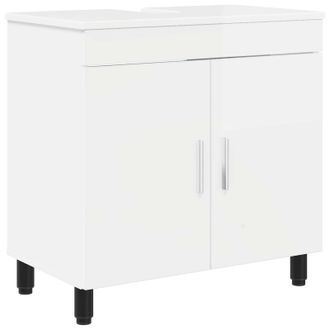 vidaXL Unidad De Tocador De Ba&ntilde;o Blanco Brillante 60 X 35 X 60 Cm Vidaxl