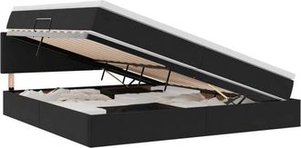 vidaXL Storage Bed with Mattress Black 200 x 200 cm Velvet vidaXL