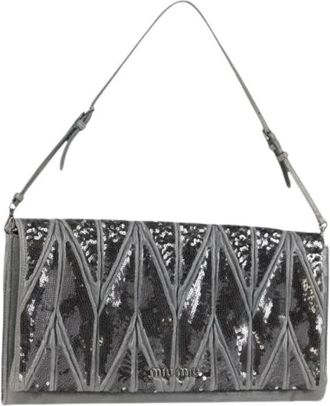 Miu Miu Pre-owned Clutches, female, Blue, Size: ONE SIZE Pre-owned Shoulder Bag