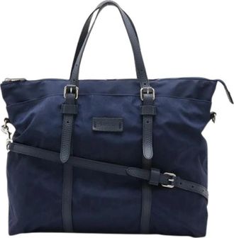 Gucci Pre-owned GG Nylon 2way Tote Bag - Dames - Vintage Shopper - Blauw - ONE Size - Nylon - Vintage