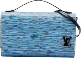 Louis Vuitton Pre-owned Clery - Dames - Vintage Schoudertas - Blauw - ONE Size - Leer - Vintage