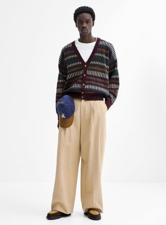 Djab Mens Double-pleat baggy chinos Loose fit Imported from Seoul