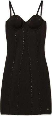 Twin-Set Mini-jurk verfraaid met stras - Zwart