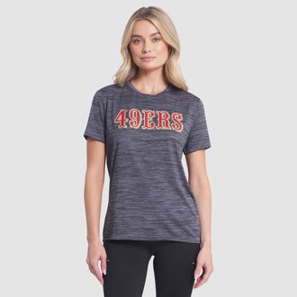 Nike San Francisco 49ers Rivalries Collection Sideline Velocity Nike Womens Dri-FIT NFL T-Shirt in Black | 03EY00A9B-0M2