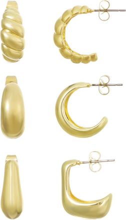 Adornia 14K Gold Plated Hoop Earrings Set at Nordstrom Rack