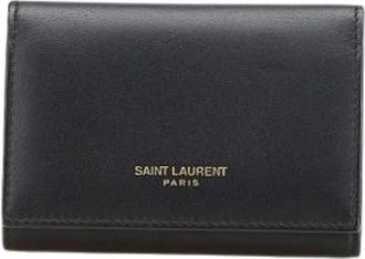 Saint Laurent Tweedehands leren portemonnees - unisex - Vintage Accessoires - Zwart - ONE Size - Vintage