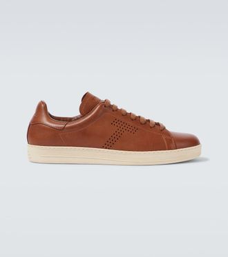 Tom Ford Warwick perforated leather sneakers