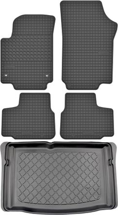 OEM Juego De Alfombrillas De Goma Para Coche Y Alfombrilla Para Maletero Del Seat Mii Hatchback (diciembre De 2011 A 2019)