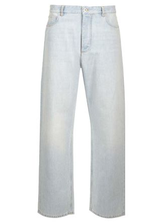 Bottega Veneta Extra Bleach Wash Denim Jeans Light Blue-Uomo