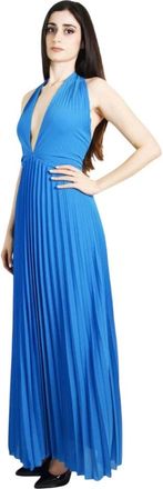 Kaos Dames Synthetische Volledige Outfit Pp 1Gx 005 - Dames - Maxi kleedjes - Blauw - M - Kleedjes
