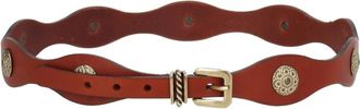 Etro Brown Studded Buckle Belt