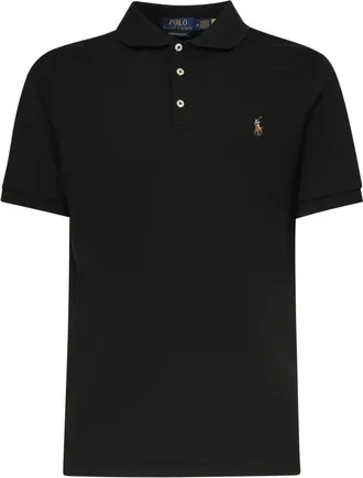 Polo Ralph Lauren Polo Shirts, male, Black, Size: 2XL Black T-shirts and Polos with Logo