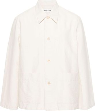 Our Legacy Haven shirt jacket - men - Polyamide/Mother of Pearl/Cotton - 50 - Neutrals