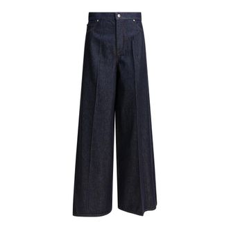 Max Mara Wide Jeans, female, Blue, Size: M Carmine Wide-leg Jeans