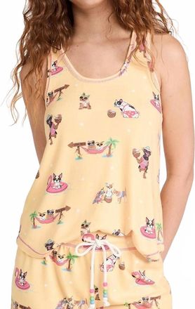 PJ Salvage Spring Break Tank In Yellow Mist