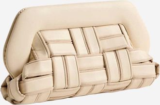 Themoir&egrave; Womens Vegan Fabric Bag Ivory Clutch