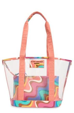 Kurt Geiger Hampstead Vinyl Tote in Coral Multi at Nordstrom Rack