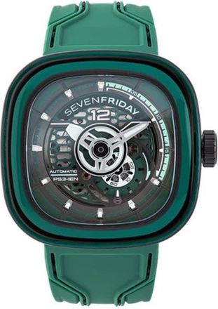 Sevenfriday PS-Colored Carbon Automatic Day-Night Green Dial Mens Watch PS3/05