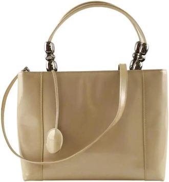 Dior Pre-owned Vintage Leren Handtas - Dames - Vintage Handtas - Beige - ONE Size - Leer - Vintage