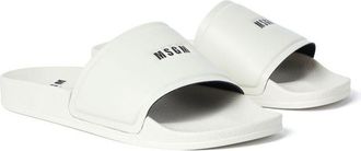 Msgm White Polyethylene Womens Slides