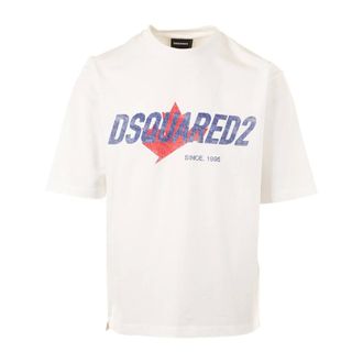 Dsquared2 T-Shirts, male, White, Size: S Graphic-print T-shirt
