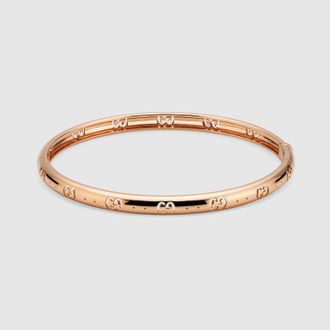 Gucci Icon 18k GG Bracelet, Rose Gold, Rose Gold