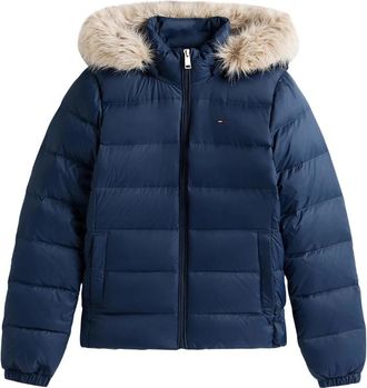 Tommy Hilfiger Basic Hooded Down Jacket Ext - Dames - Winterjassen - Blauw - 2XL - Jassen