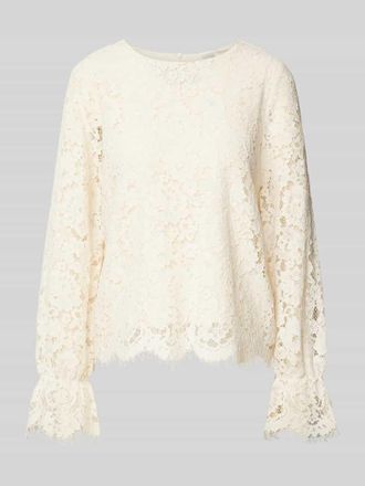 Vero Moda Regular Fit Bluse mit Ausbrenner-Effekt Modell PERLA in Ecru, Gr&ouml;&szlig;e S