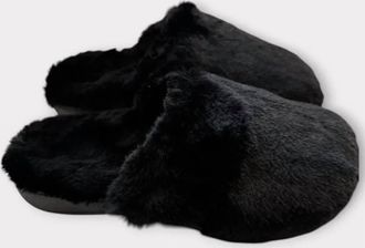 Vionic Womens Gemma Plush Slippers In Black