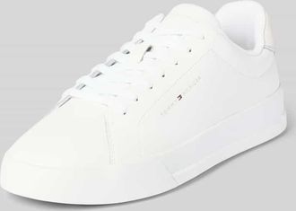 Tommy Hilfiger Low Top Sneaker aus echtem Leder in Weiss, Größe 44