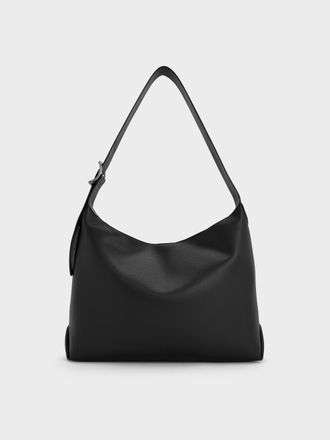 Charles & Keith Larsen Buckle-Strap Hobo Bag