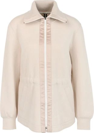 Marc Cain Jassen, Dames, Grijs, XS, Katoen, Smoke Cream Jersey Jas
