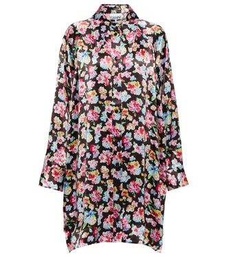 Ganni Floral satin shirt