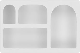 Moloo Estante de pared blanco con 4 nichos decorativos 40x60 cm