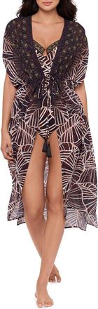 Miraclesuit Lets Be Fronds Cover-Up in Black/multi at Nordstrom, Size Large