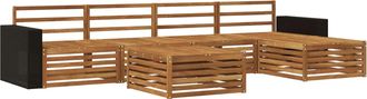 vidaXL Conjunto De Sof&aacute;s De Exterior 6 Uds. Natural Vidaxl