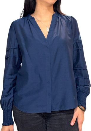 Go Silk Go Somethings Up Your Sleeve Blouse In Ink