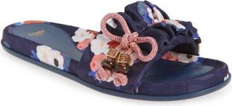 Fendi Feel Knotted Slide Sandal in Mediterran Multicolor at Nordstrom, Size 8.5Us