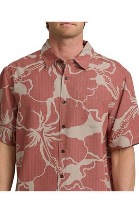 Quiksilver Bay Breeze WM SS Short Sleeve Shirt in Marsala at Nordstrom, Size Xx-Large