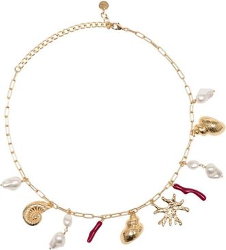Self Portrait Koraalparel Bedelketting - Dames - Kettingen - Geel - ONE Size - Accessoires