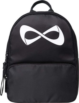 Nfinity Nfinity Mini Purse Backpack - Stylish, Compact & Versatile for Cheerleading, with Adjustable Straps, Dark Black / White Logo, Mini