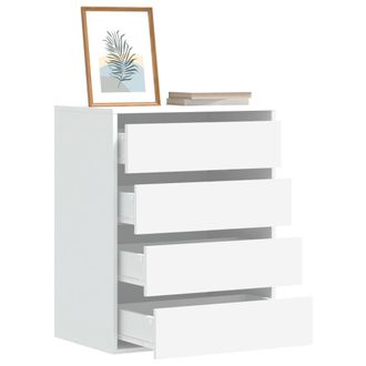 Berkfield Home Corner Chest of Drawers White 60x41x76 cm Engineered Wood | Size: 60 x 41 x 76 cm