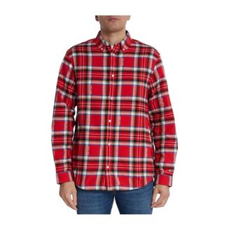 Tommy Hilfiger Long Sleeve Checkered Shirt - Heren - Casual Overhemden - Veelkleurig - M - Katoen - Overhemden