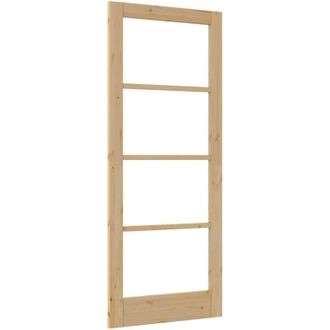 vidaXL Puerta Interior Con Cristal Orkdal Marr&oacute;n 83 X 202 Cm Vidaxl