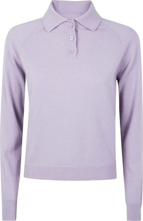 Maison Margiela Truien & Vesten, Dames, Paars, S, Klassiek poloshirt