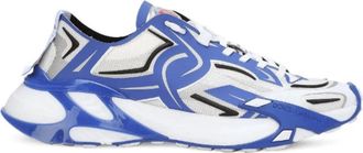 Dolce & Gabbana Blauw en Wit Panelled Sneakers - Heren - Sneakers - Blauw - 39 EU - Polyester - Schoenen