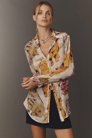 Pilcro The Romy Relaxed Buttondown Shirt by Pilcro