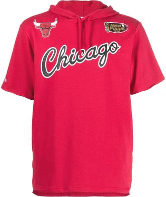 Mitchell & Ness Hoodie met logoprint - Rood