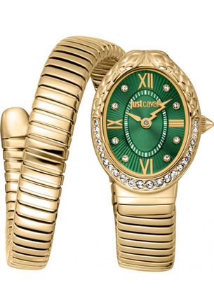 Just Cavalli Womens JC1L390M0035 Ladies Signature Snake Fiore Watch - Gold